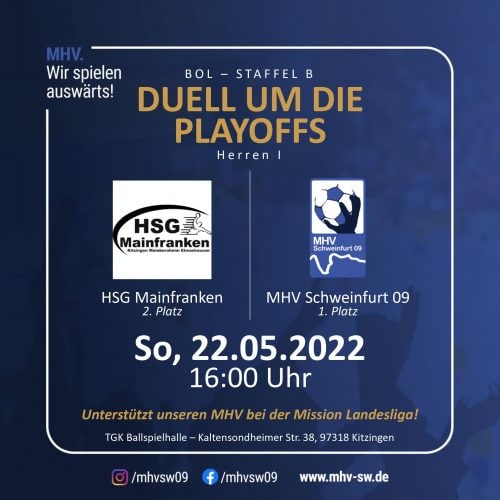 Herren I – BOL – HSG Mainfranken vs. MHV Schweinfurt 09 am 22.05.22