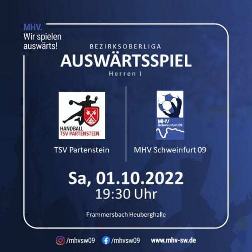 Herren I – BOL – TSV Partenstein vs. MHV Schweinfurt 09 am 01.10.2022
