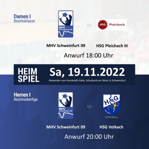 Vorbericht Herren I – BOL – MHV Schweinfurt 09 vs. HSG Volkach am 19.11.2022