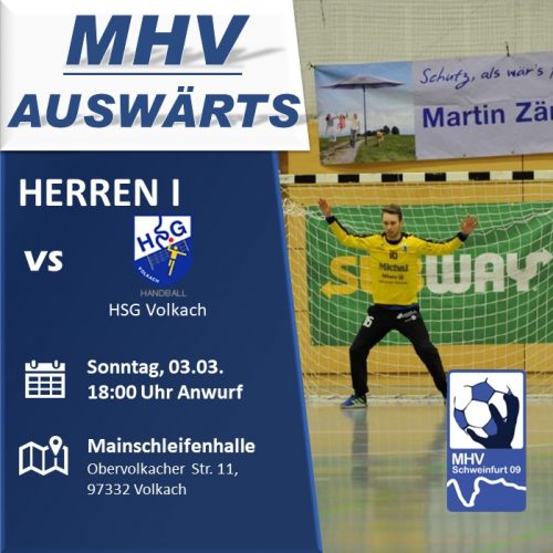 Vorbericht – Herren I – BOL – HSG Volkach vs. MHV Schweinfurt 09 am 03.03.2024