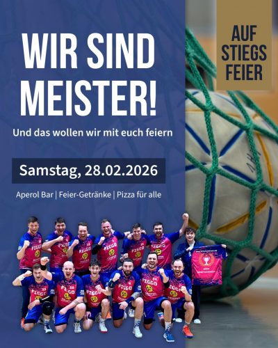 Heimspiel des Meisters – Kommt in die Halle! – Samstag 28.02.